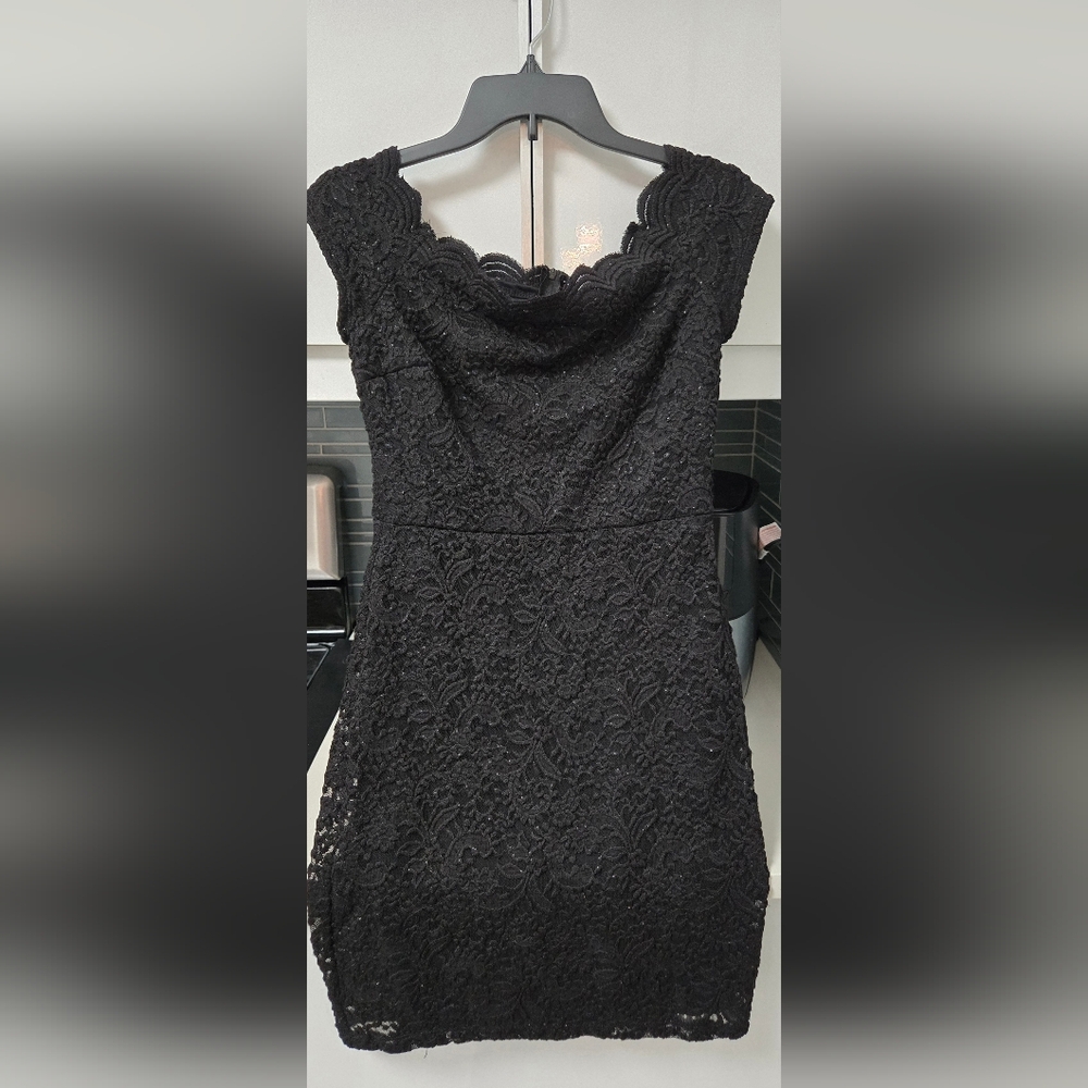 Premier Amour Women's Off The Shoulder Short Sleeve Lace Dress